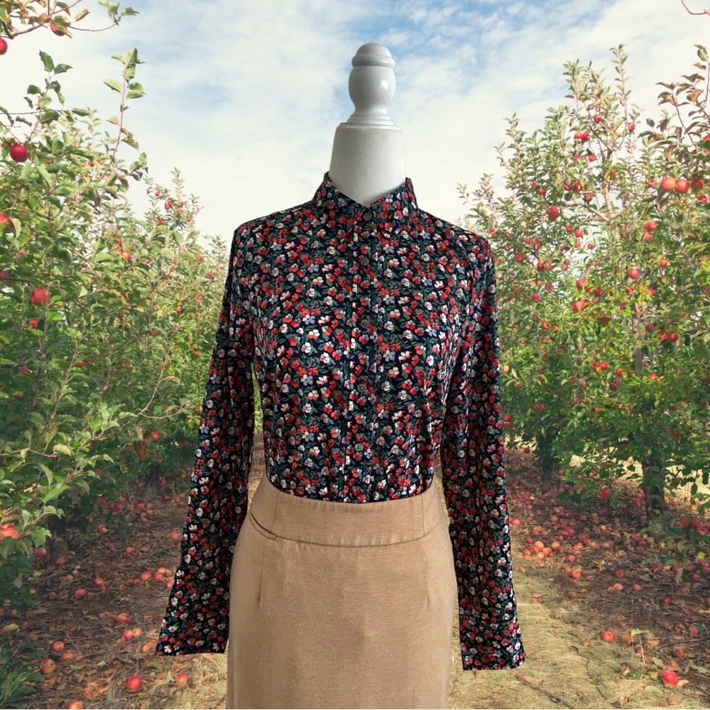 J Crew Floral Button Down Top